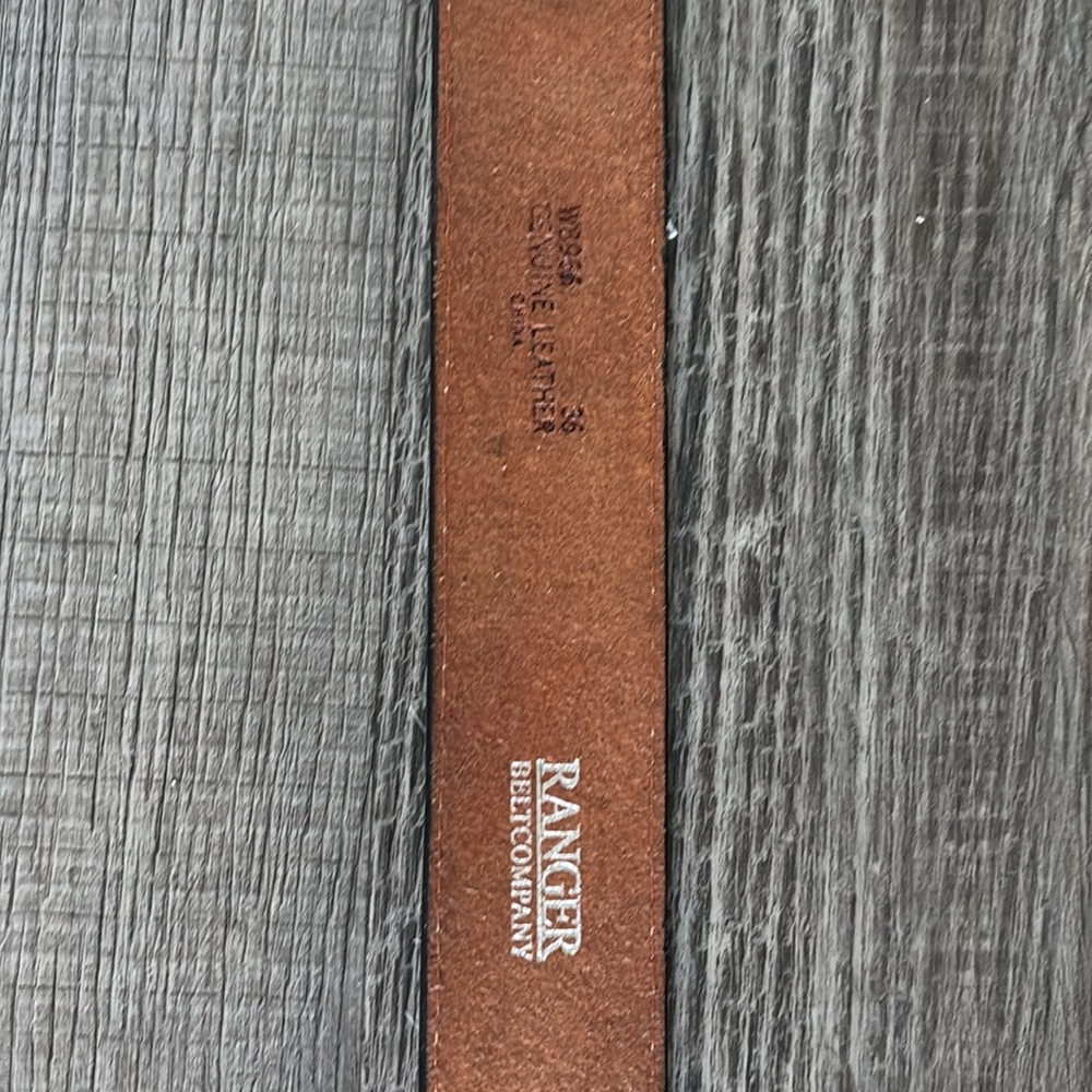 Ranger Belt Company Geniune Leather & Cowhide Embellished Size 36 Belt - Picture 9 of 11